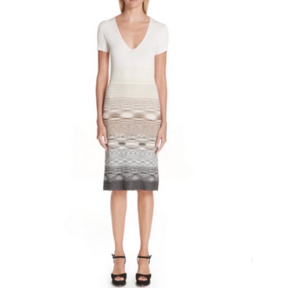Missoni Orange Label V Neck Knit Midi Dress - Picture 8 of 8